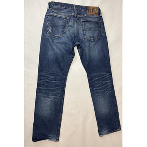 Y2K Polo Ralph Lauren Vintage RRL Straight Leg Selvedge Blue Jeans 32 x 30